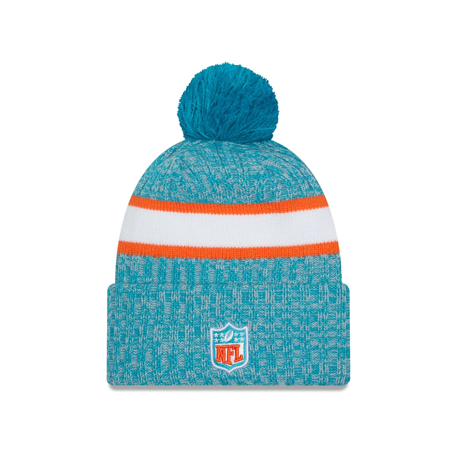 Miami Dolphins 2023 Cold Weather Pom Knit Hat sold by New Era product image thumbnail 2