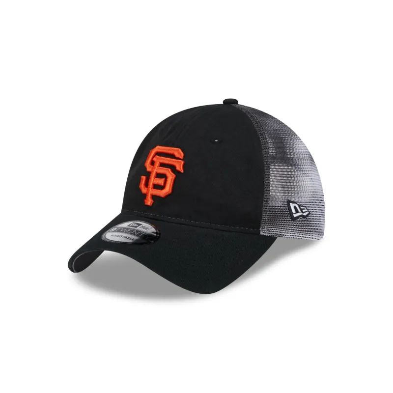 San Francisco Giants Slick 9TWENTY Trucker Hat sold by New Era