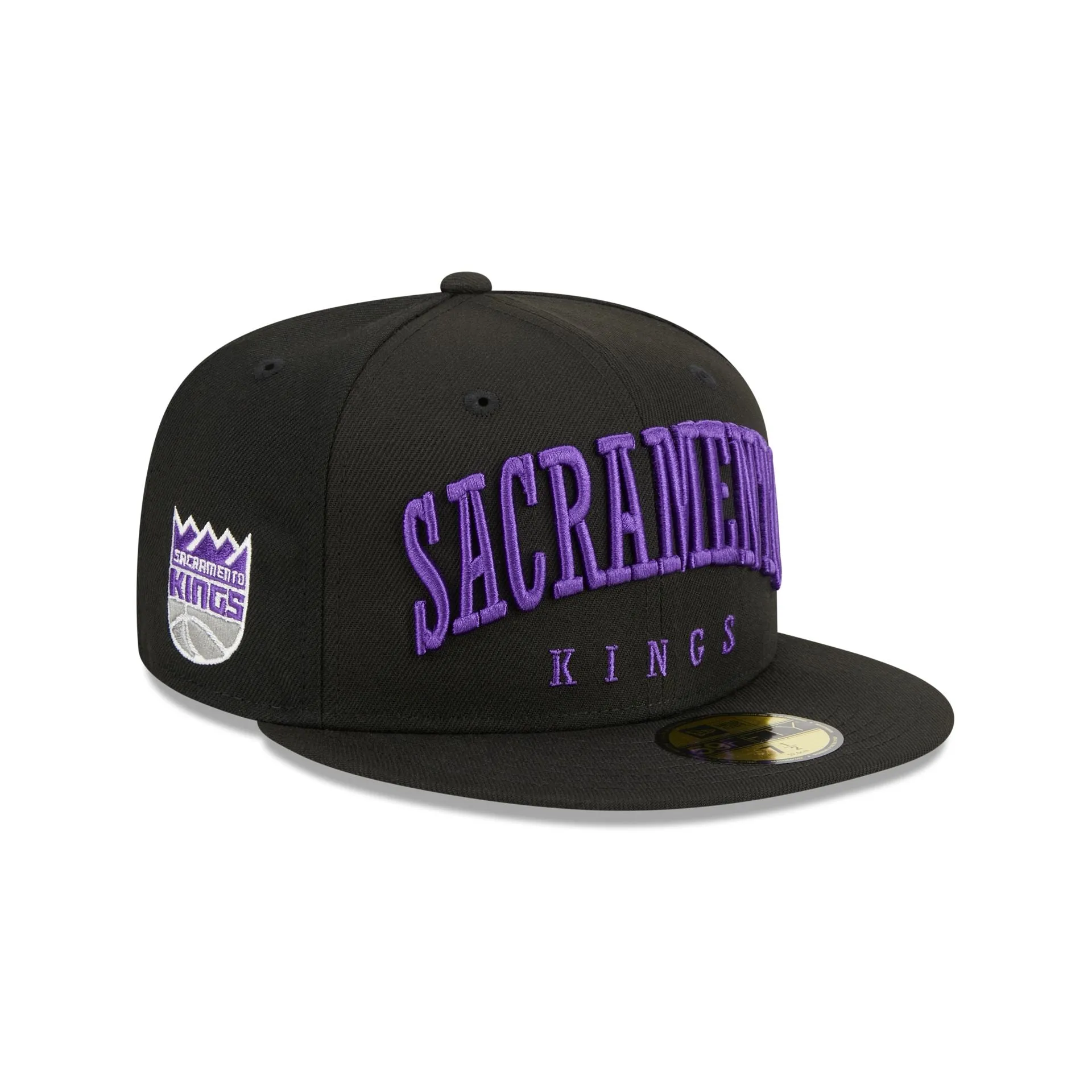 Sacramento Kings Sport Night Wordmark 59FIFTY Fitted Hat sold by New Era