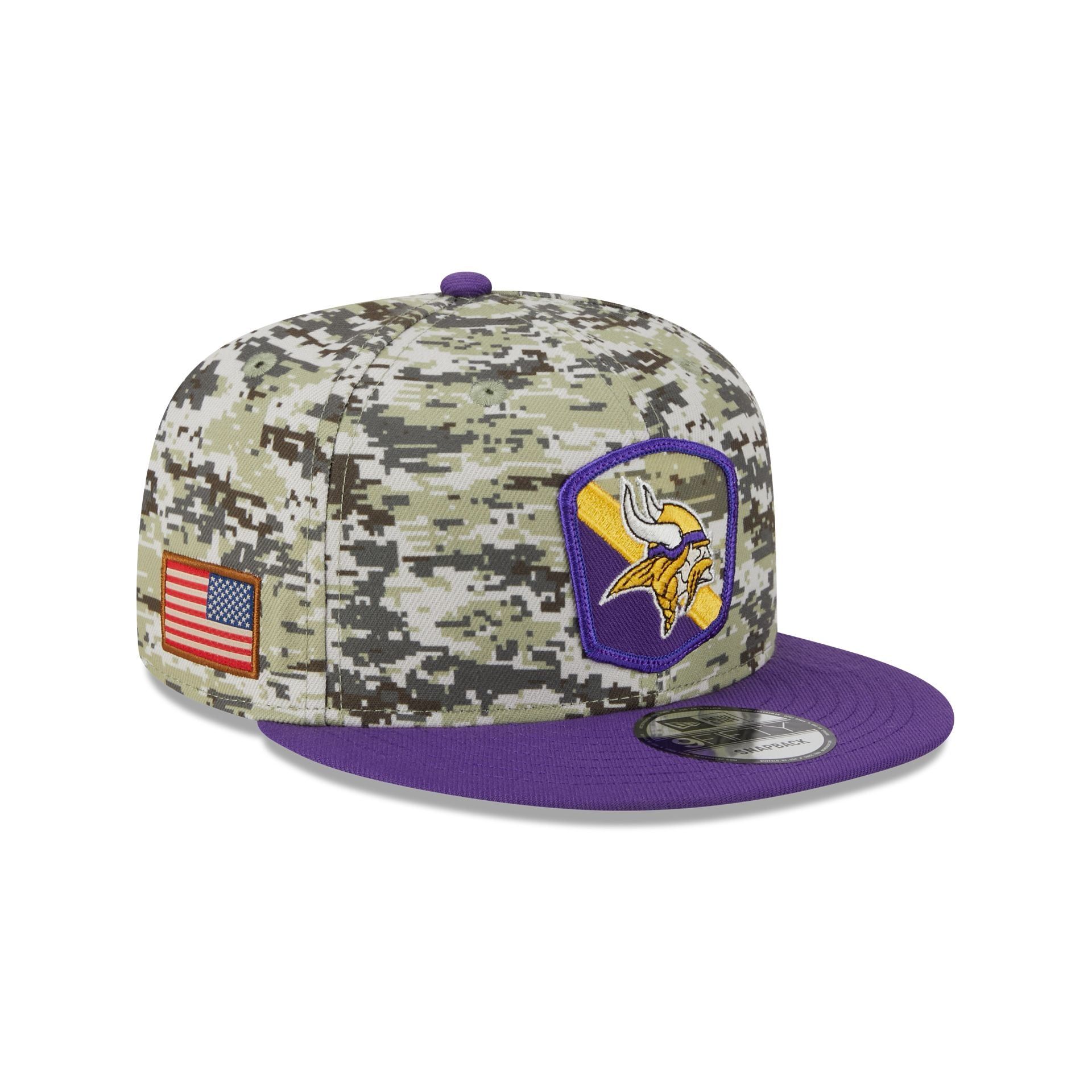 Minnesota Vikings 2023 Salute to Service Camo 9FIFTY Snapback Hat sold by New Era