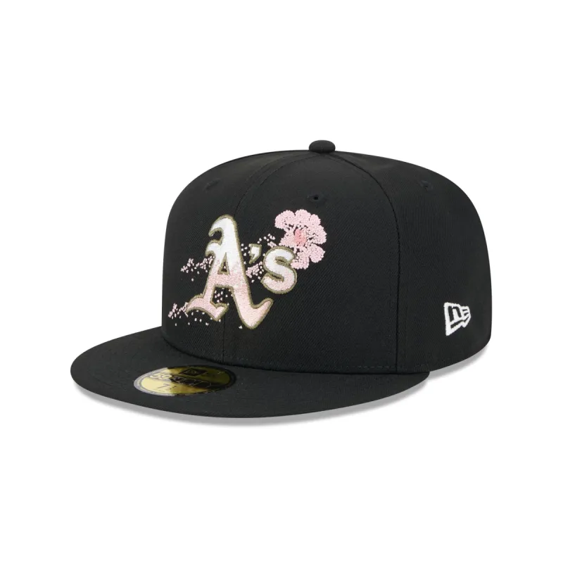 Oakland Athletics Dotted Floral 59FIFTY Fitted Hat sold by New Era