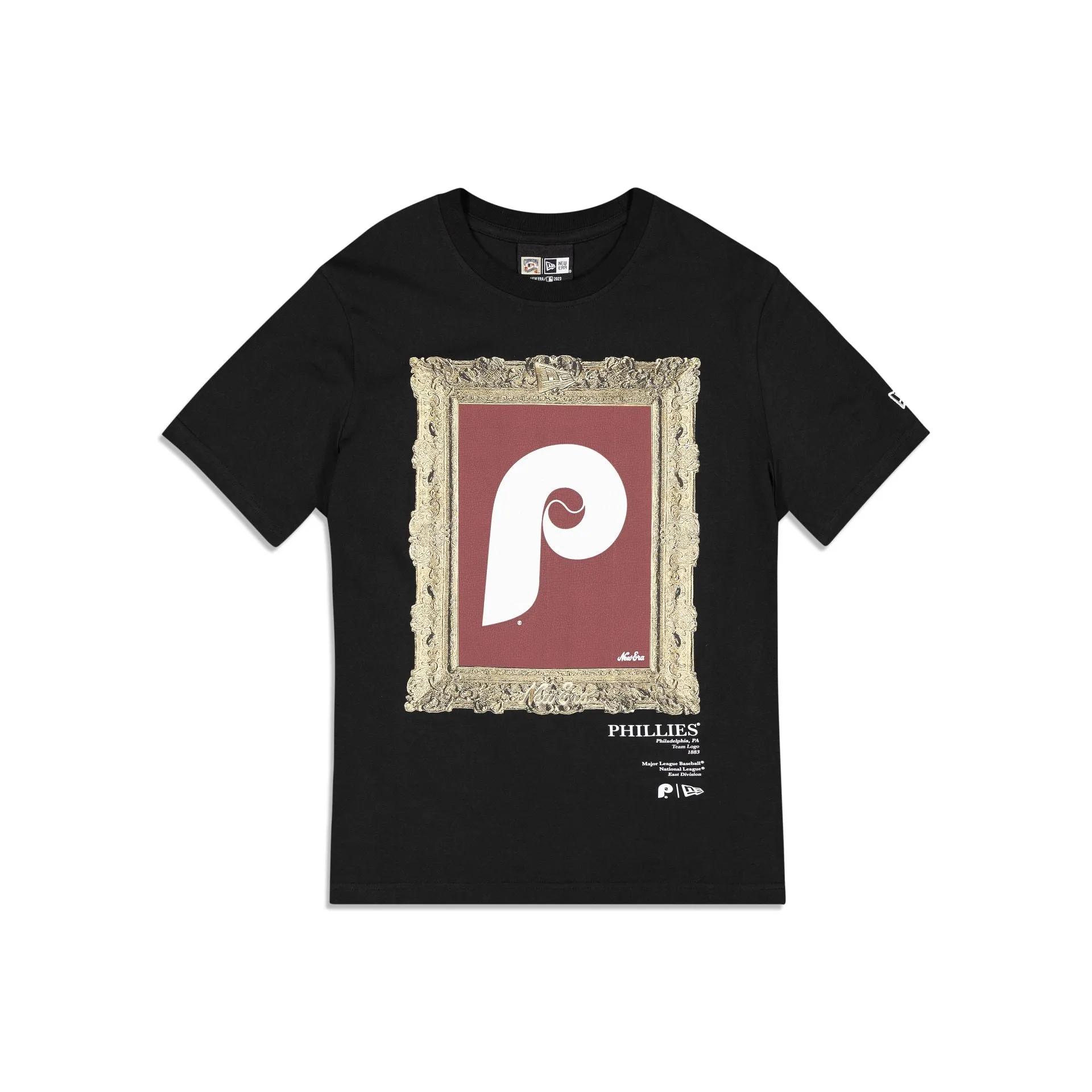 Philadelphia Phillies Curated Customs Black T-Shirt sold by New Era