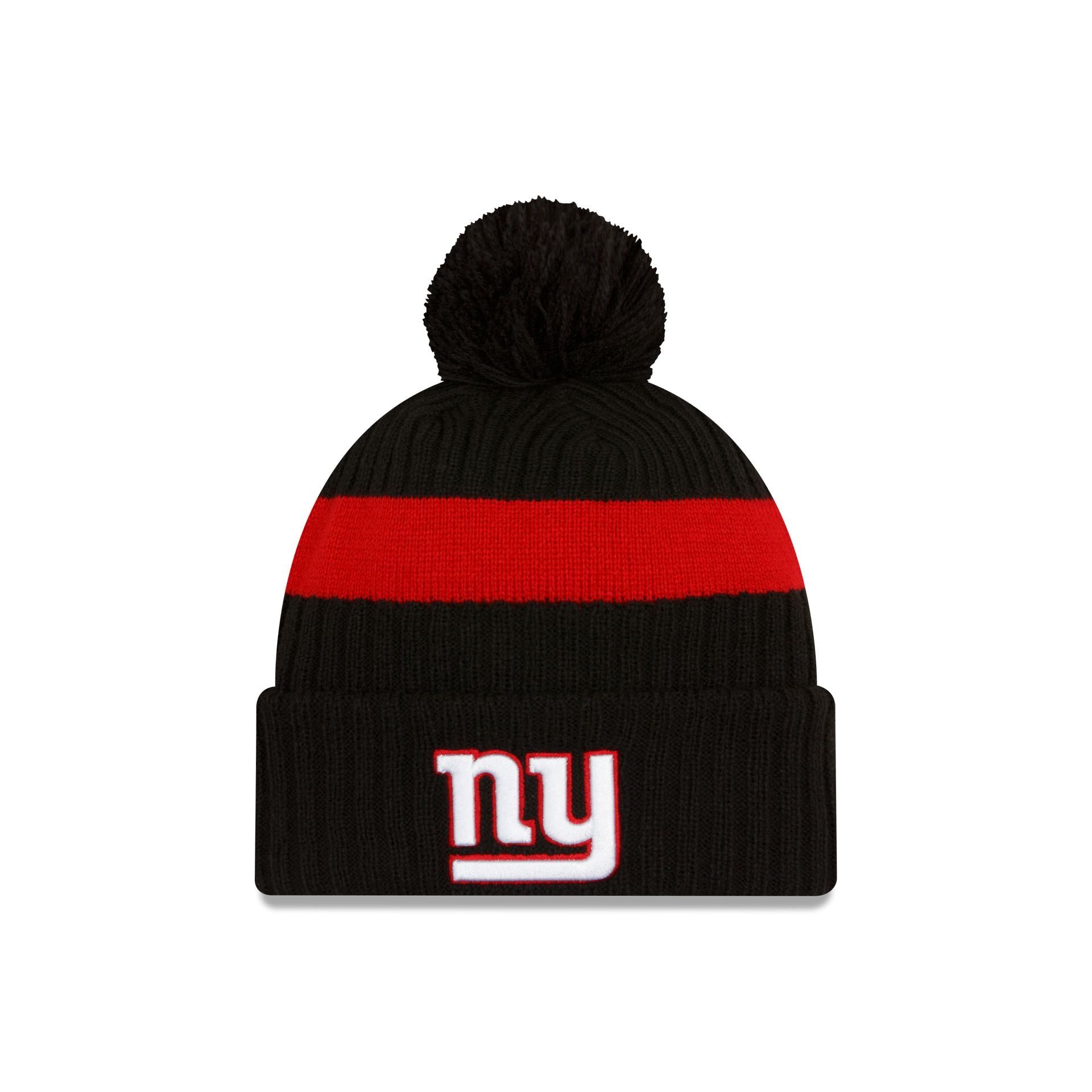 New York Giants 2023 Cold Weather Black Pom Knit Hat sold by New Era