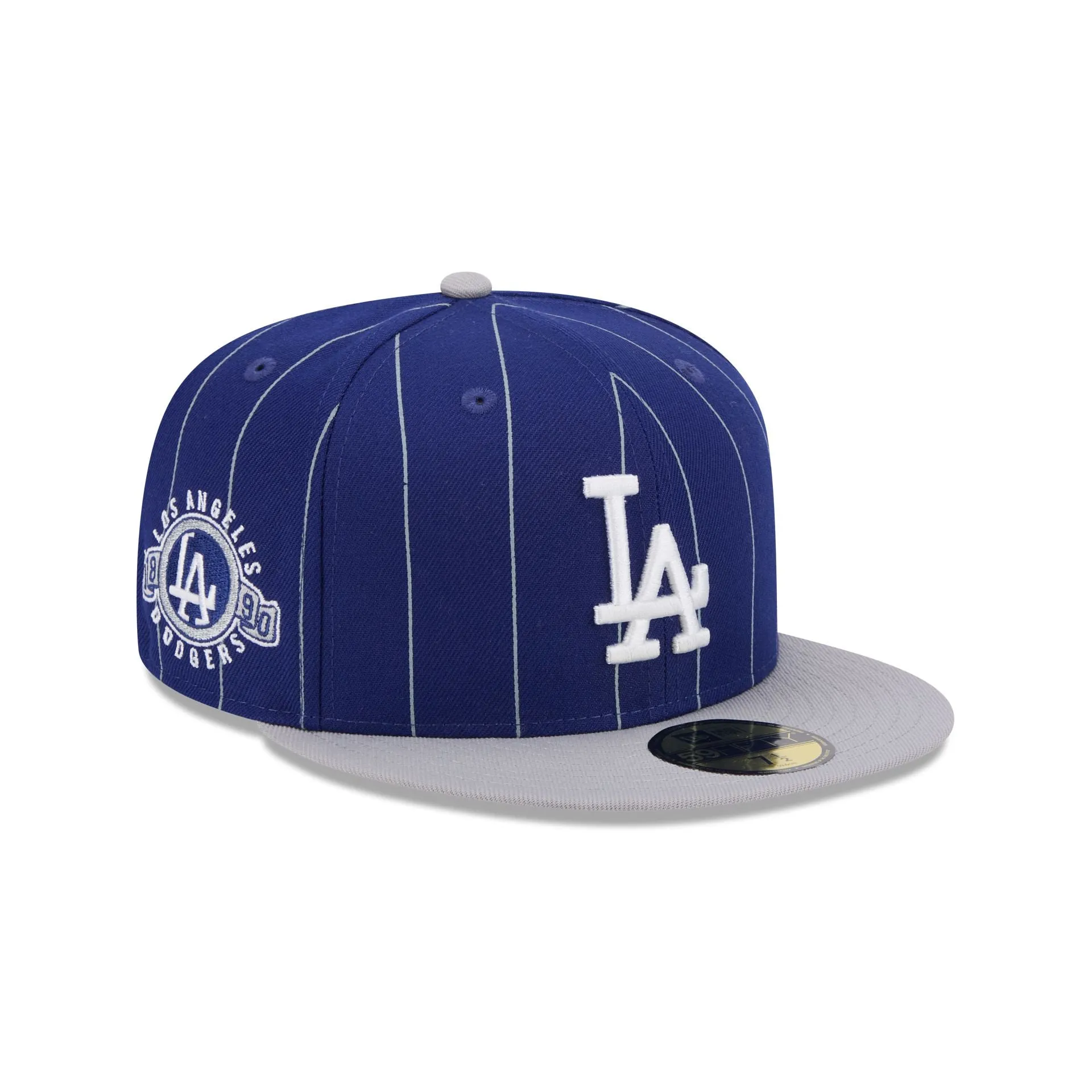 Los Angeles Dodgers Throwback Pinstripe 59FIFTY Fitted Hat sold by New Era