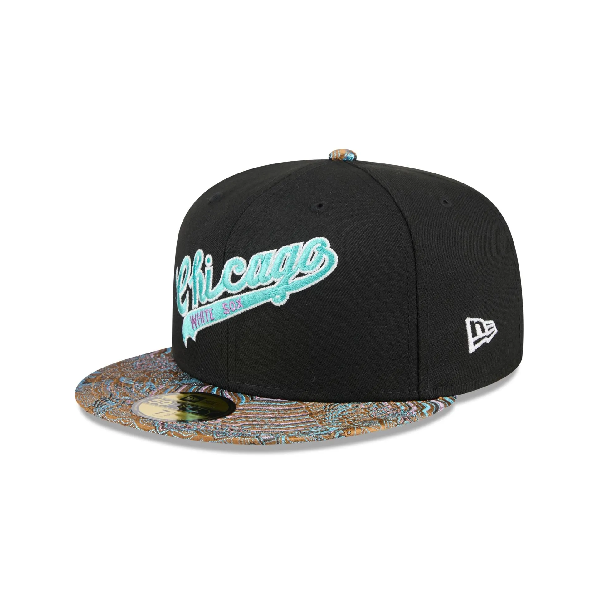 Just Caps Jacquard Visor Chicago White Sox 59FIFTY Fitted Hat sold by New Era product image thumbnail 3