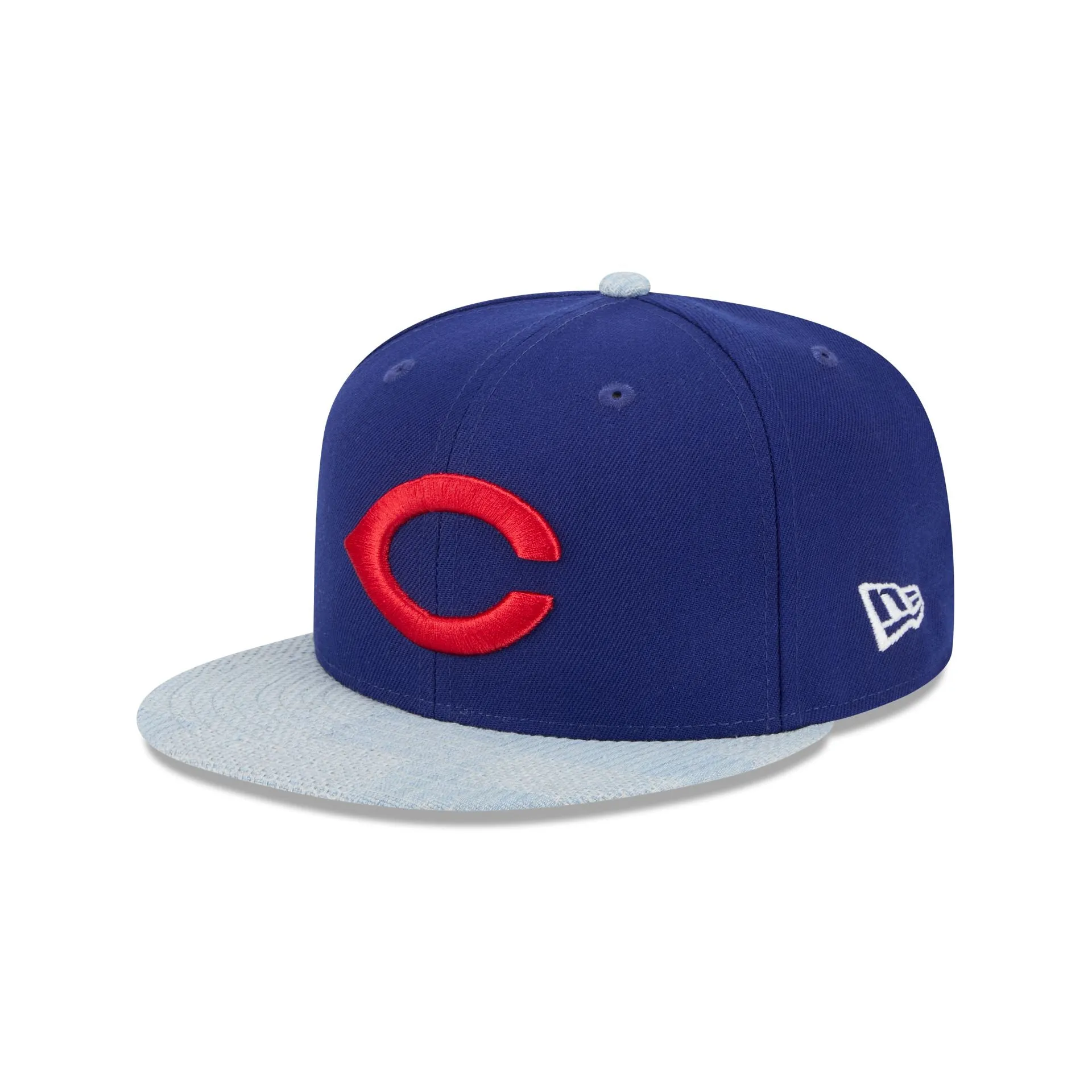 Chicago Cubs Patch Denim 59FIFTY Fitted Hat sold by New Era