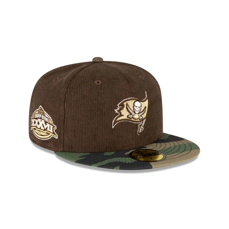 Just Caps Brown Camo Tampa Bay Buccaneers 59FIFTY Fitted Hat sold by New Era