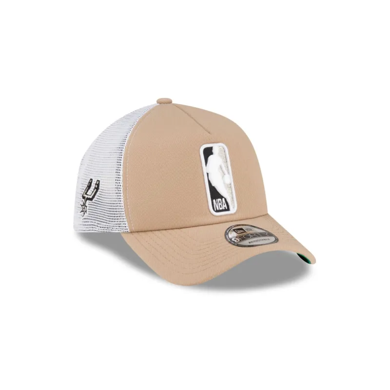 San Antonio Spurs Logoman 9FORTY A-Frame Snapback Hat sold by New Era