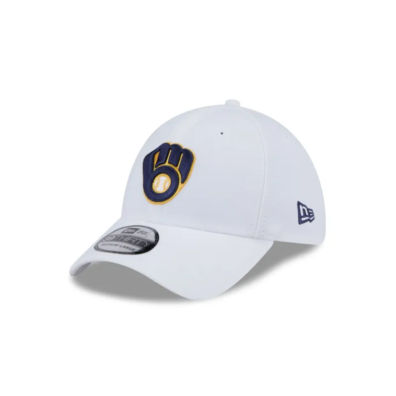 Milwaukee Brewers Optic White 39THIRTY Stretch Fit Hat sold by New Era