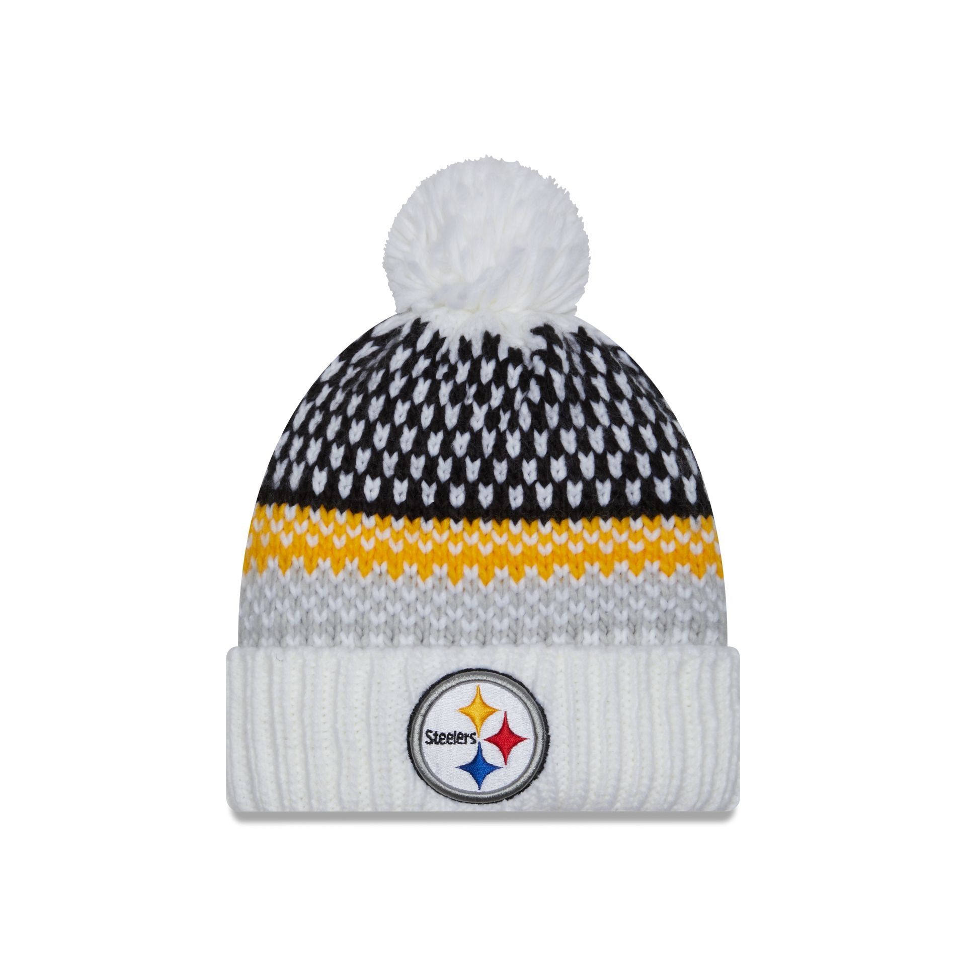 Pittsburgh Steelers 2023 Cold Weather Women's Pom Knit Hat sold by New Era