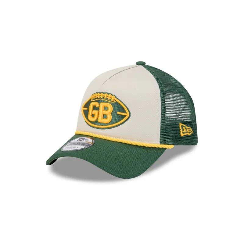 Green Bay Packers 2024 Historic Sideline 9FORTY A-Frame Snapback Hat sold by New Era