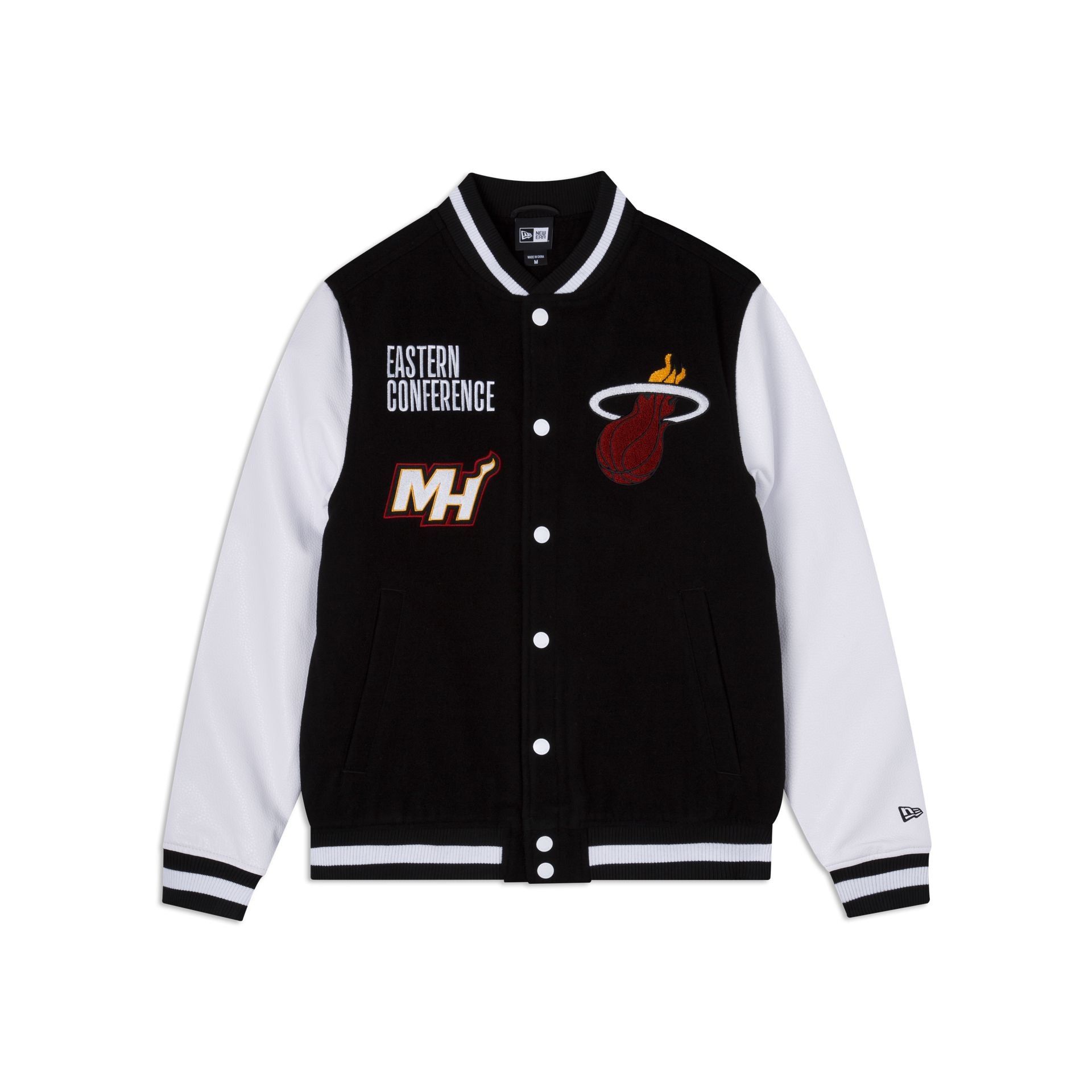 Miami Heat Black Varsity Jacket sold by New Era