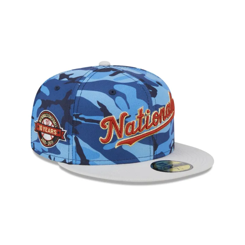 Washington Nationals Blue Camo 59FIFTY Fitted Hat sold by New Era