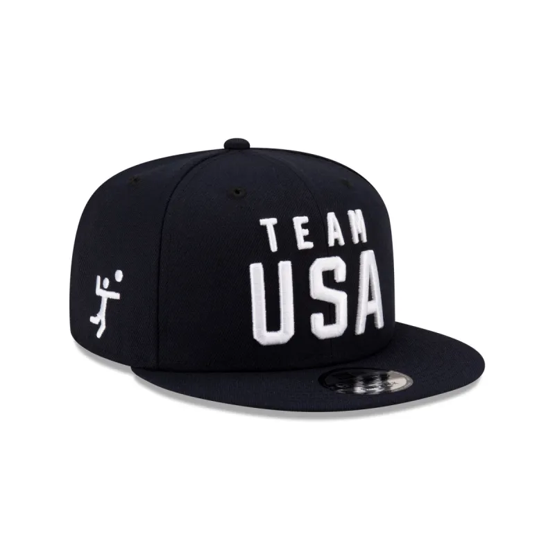 Team USA Volleyball Navy 9FIFTY Snapback Hat sold by New Era