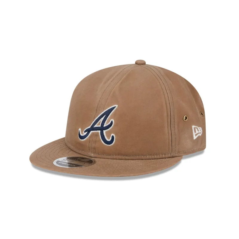 Atlanta Braves Khaki Retro Crown 9FIFTY Adjustable Hat sold by New Era