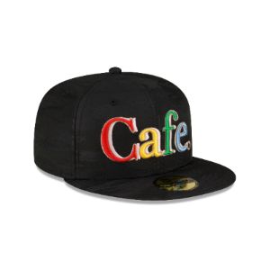 Cafe X New Era Black 59FIFTY Fitted Hat sold by New Era