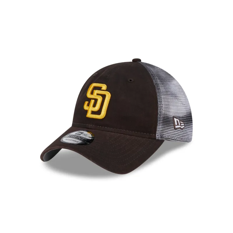 San Diego Padres Slick 9TWENTY Trucker Hat sold by New Era