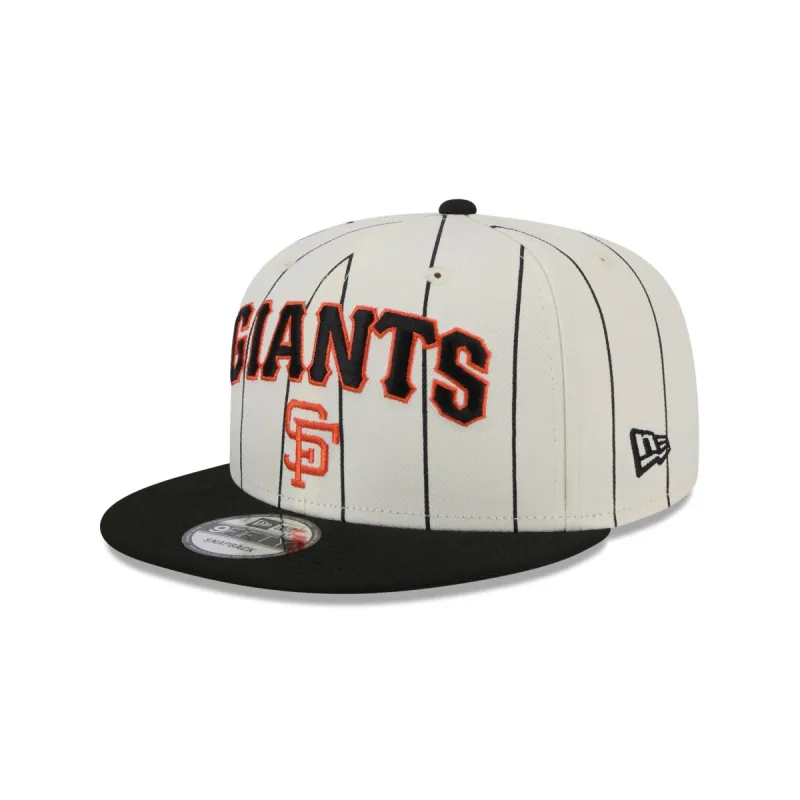 San Francisco Giants Jersey Pinstripe 9FIFTY Snapback Hat sold by New Era