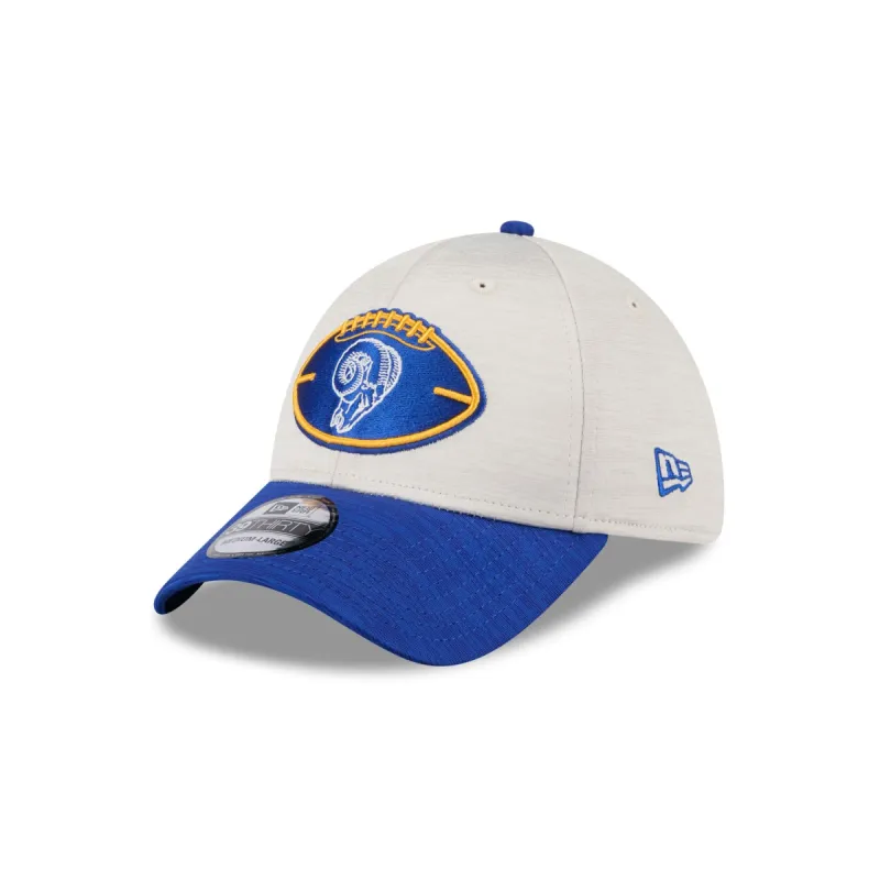 Los Angeles Rams 2024 Historic Sideline 39THIRTY Stretch Fit Hat sold by New Era