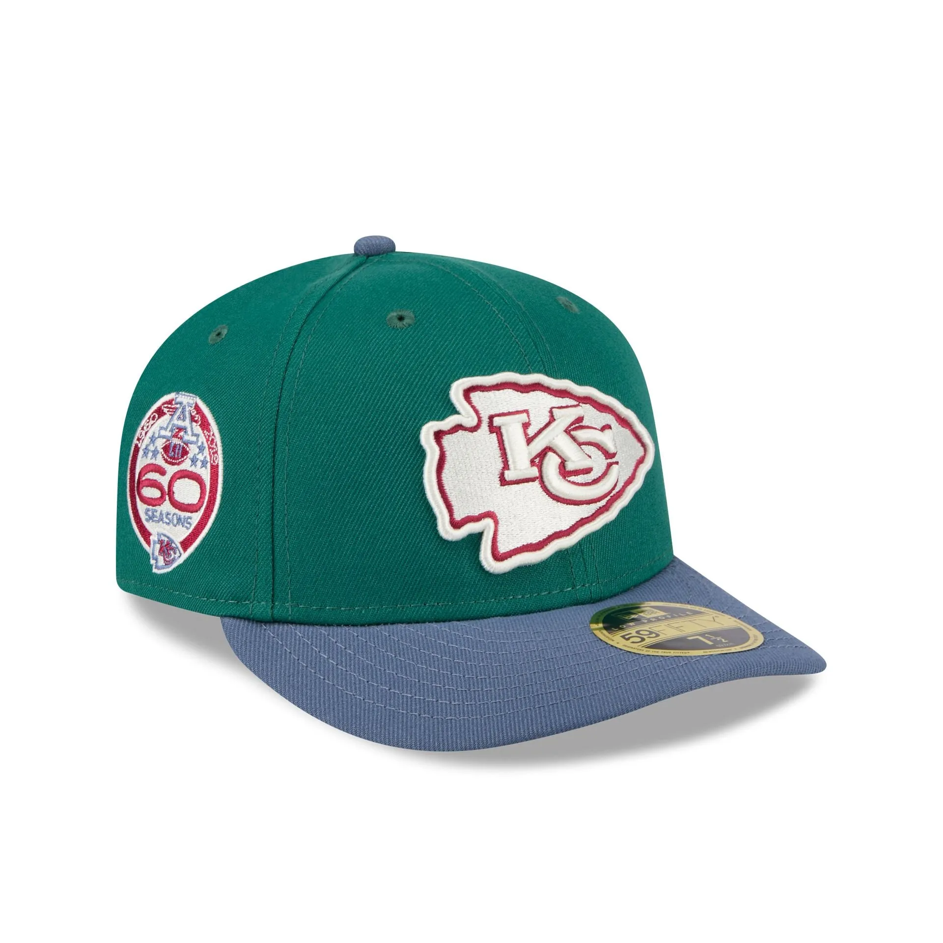 Kansas City Chiefs Green Gemstone Low Profile 59FIFTY Fitted Hat sold by New Era