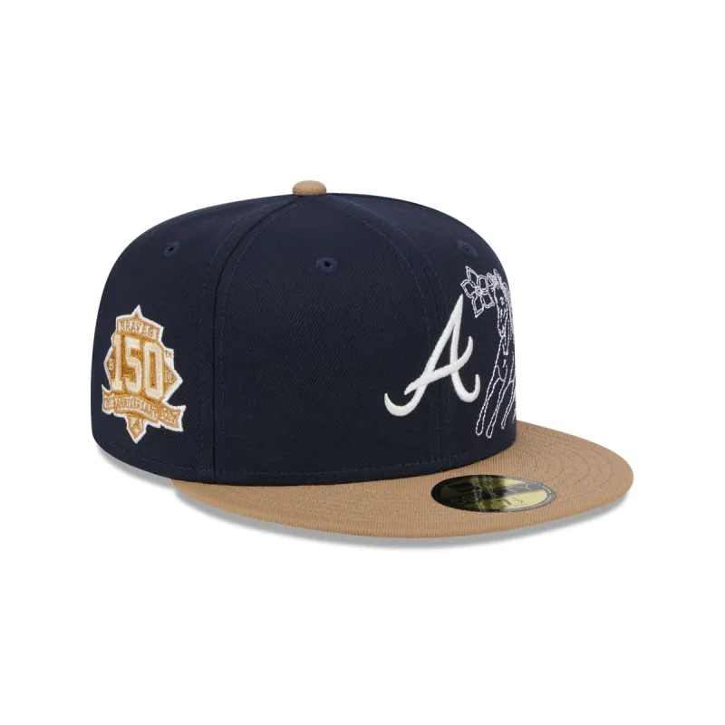 Atlanta Braves Western Khaki 59FIFTY Fitted Hat sold by New Era