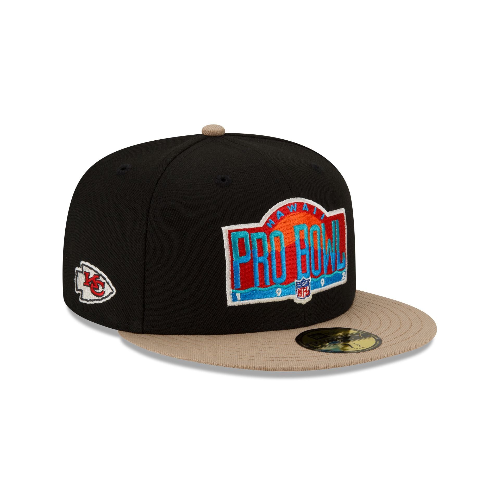 Just Caps Camel Visor Kansas City Chiefs 59FIFTY Fitted Hat sold by New Era