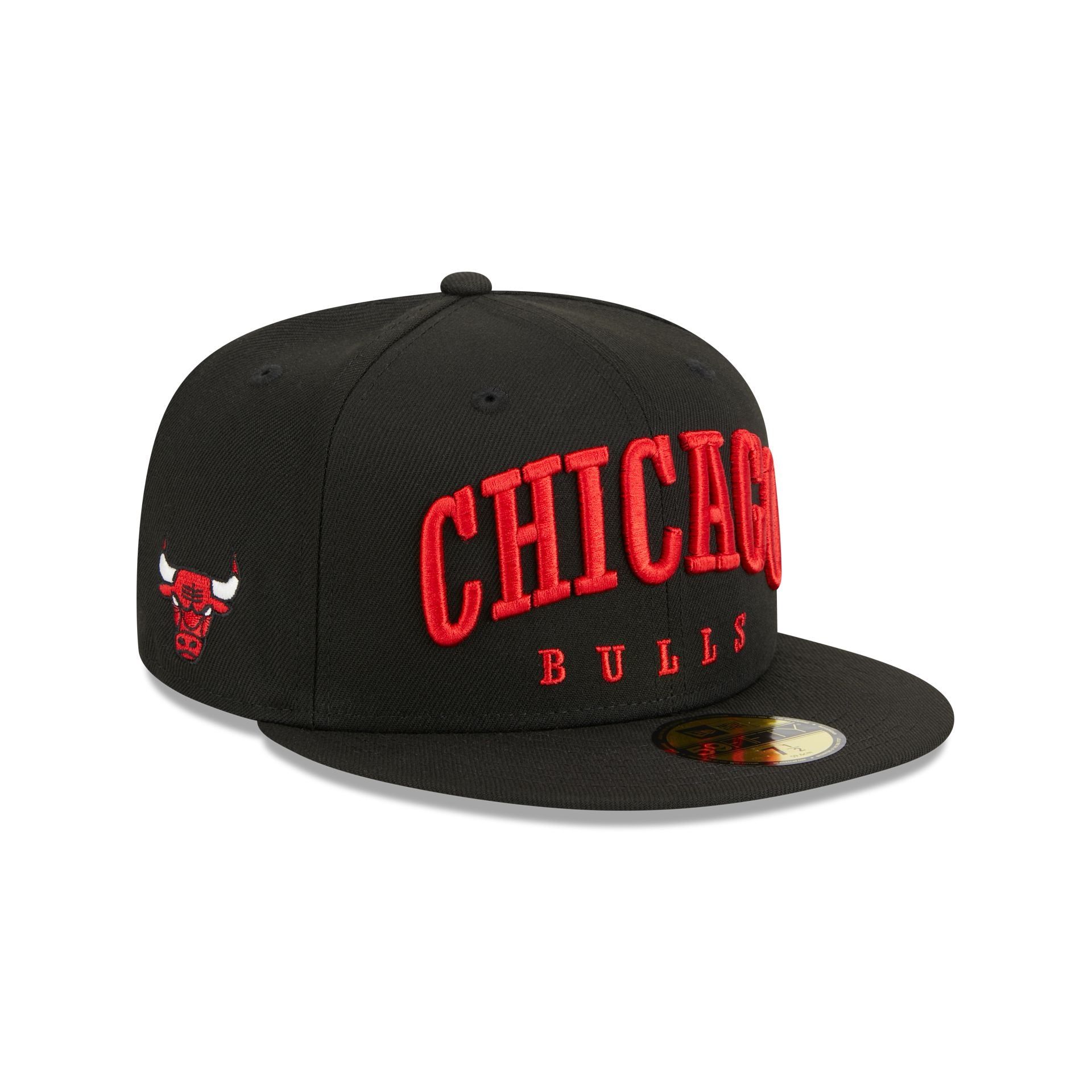 Chicago Bulls Sport Night Wordmark 59FIFTY Fitted Hat sold by New Era