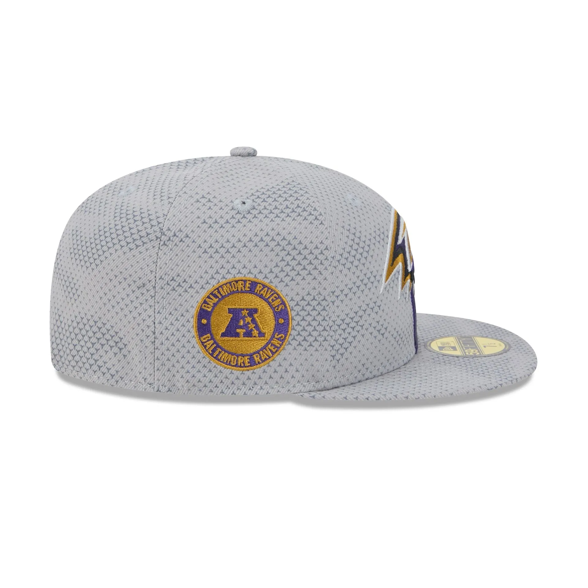 Baltimore Ravens 2024 Sideline Gray 59FIFTY Fitted Hat sold by New Era product image thumbnail 4