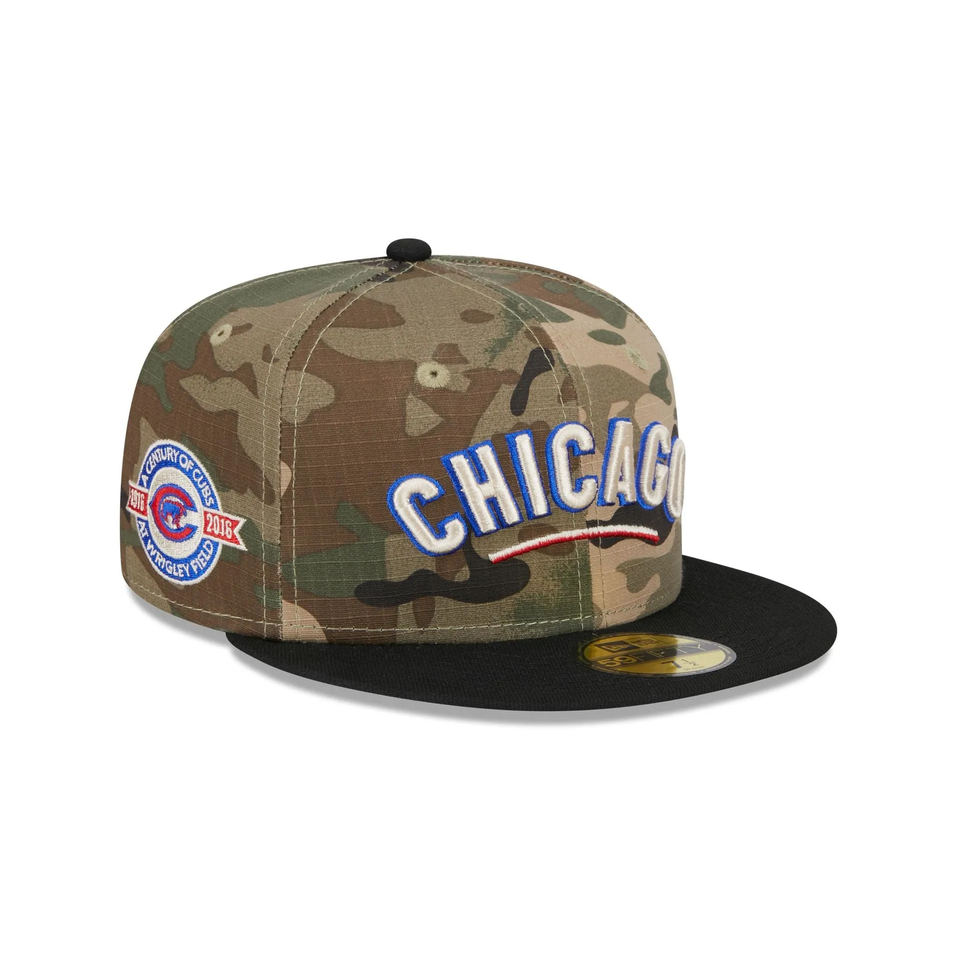 Chicago Cubs Camo Crown 59FIFTY Fitted Hat sold by New Era