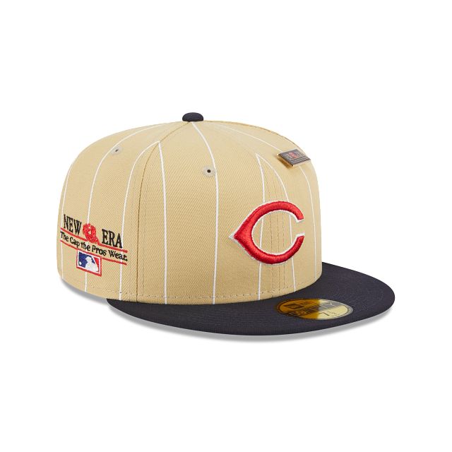 Cincinnati Reds Pinstripe 59FIFTY Fitted Hat sold by New Era