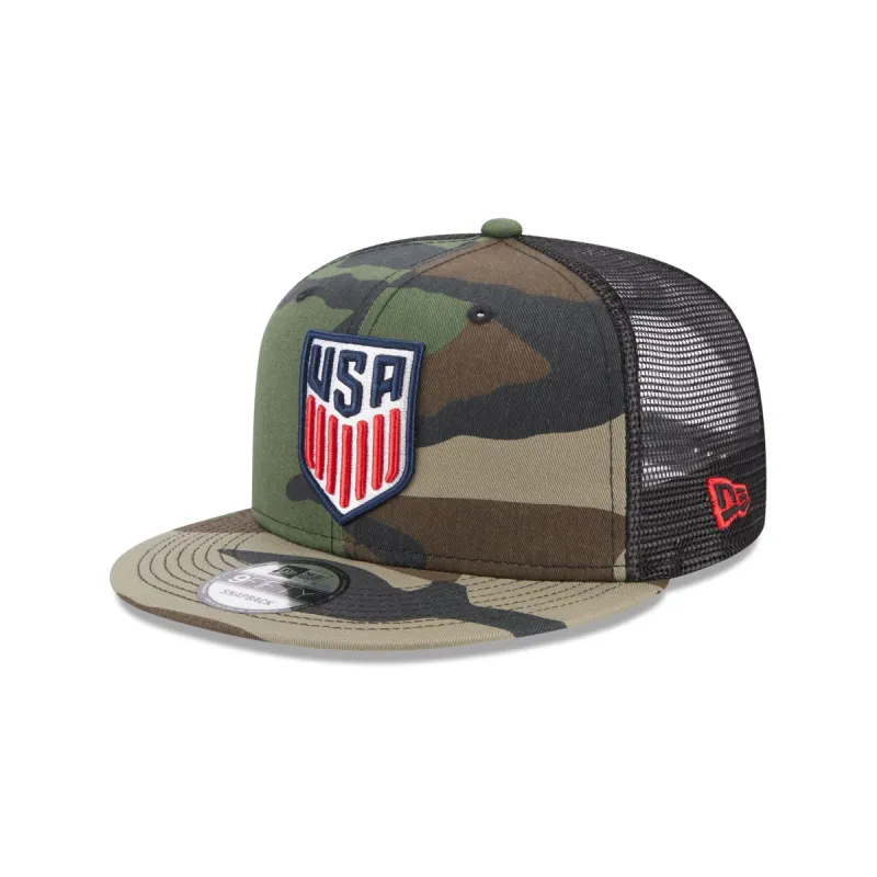 US Soccer Camo 9FIFTY Trucker Snapback Hat sold by New Era