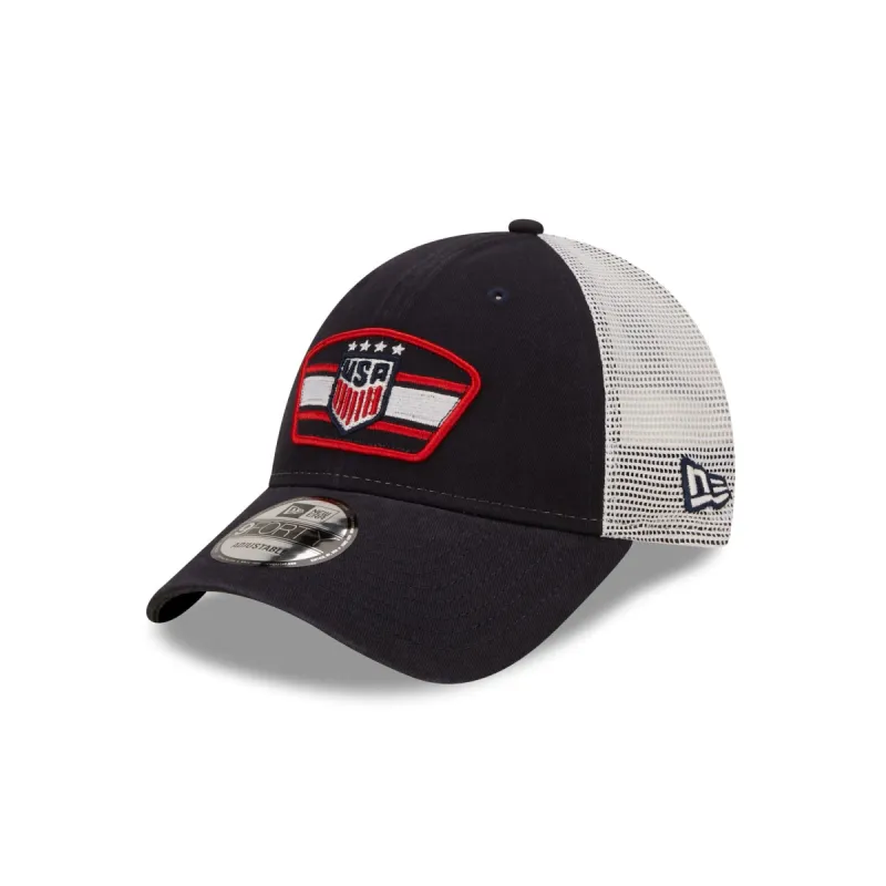 US Soccer Navy 9FORTY Trucker Hat sold by New Era