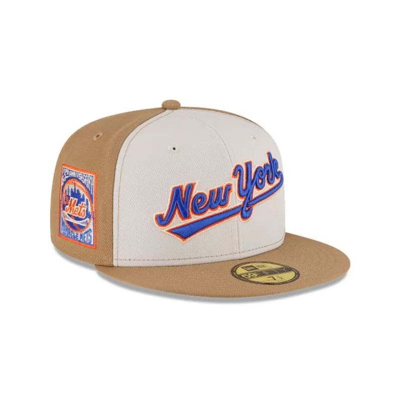 Just Caps Khaki New York Mets 59FIFTY Fitted Hat sold by New Era