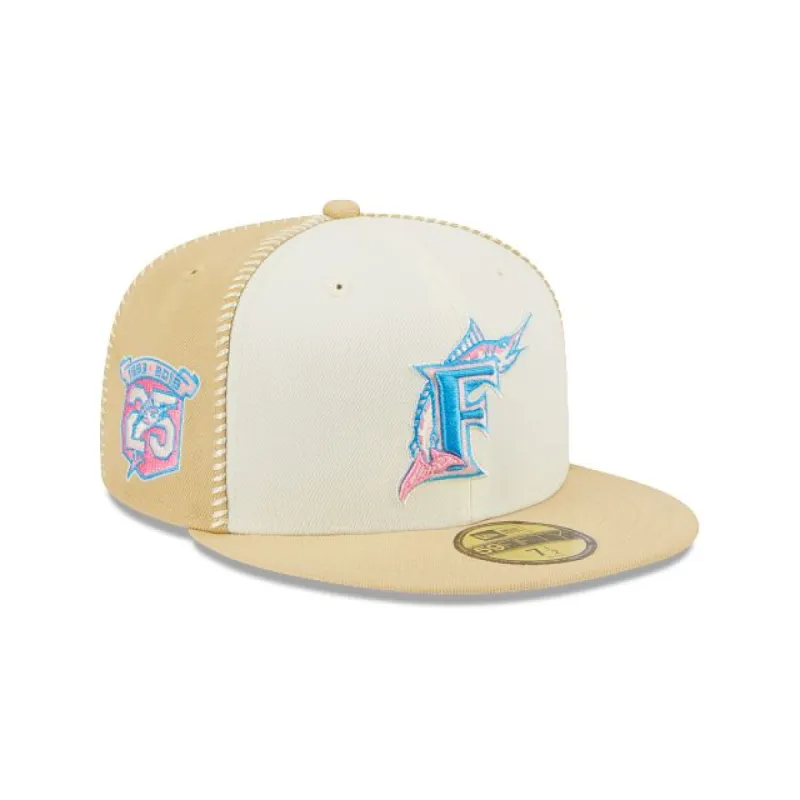 Miami Marlins Seam Stitch 59FIFTY Fitted Hat sold by New Era