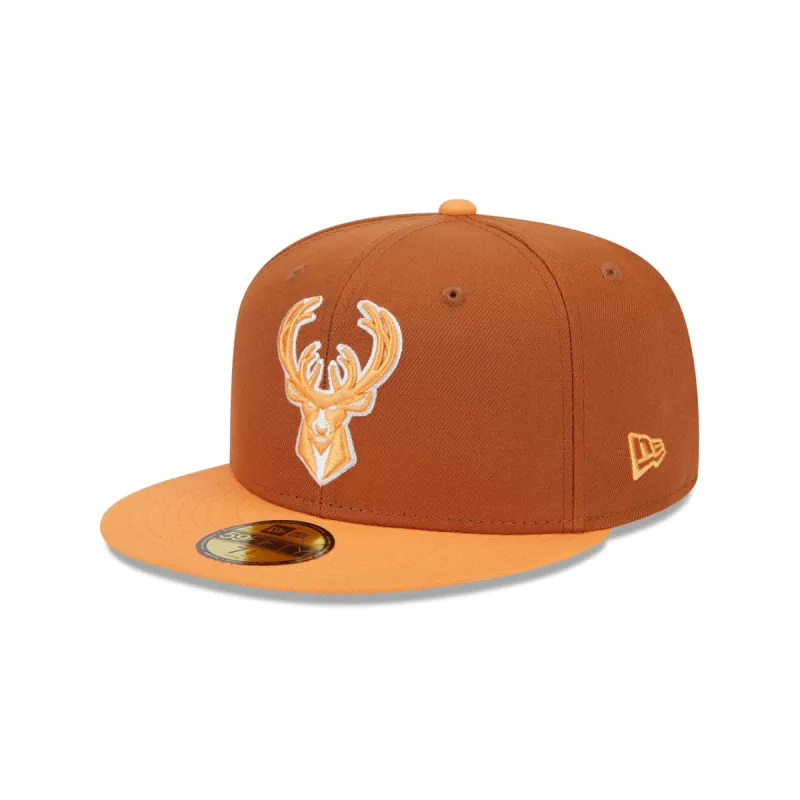 Milwaukee Bucks Color Pack Earthy Brown 59FIFTY Fitted Hat sold by New Era