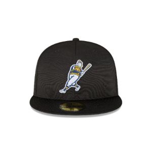Milwaukee Brewers 2023 Clubhouse Black 59FIFTY Fitted Hat sold by New Era