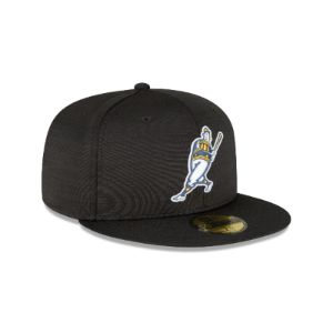 Milwaukee Brewers 2023 Clubhouse Black 59FIFTY Fitted Hat sold by New Era