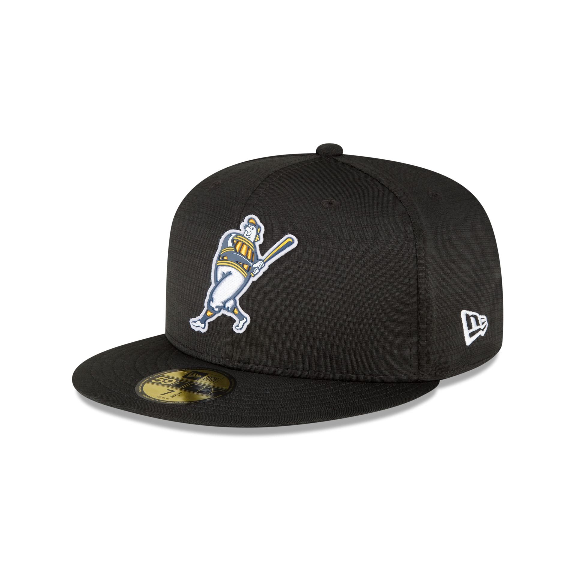 Milwaukee Brewers 2023 Clubhouse Black 59FIFTY Fitted Hat sold by New Era