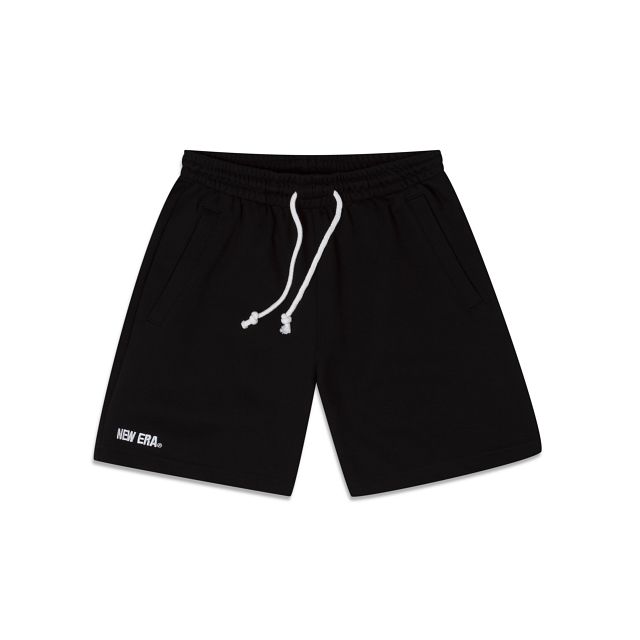 New Era Cap Essential Black Fleece Shorts sold by New Era