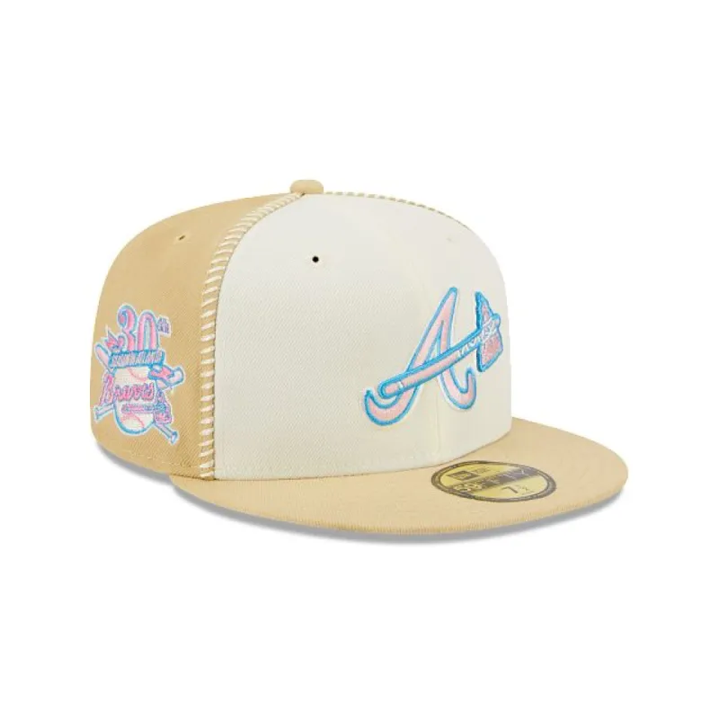 Atlanta Braves Seam Stitch 59FIFTY Fitted Hat sold by New Era