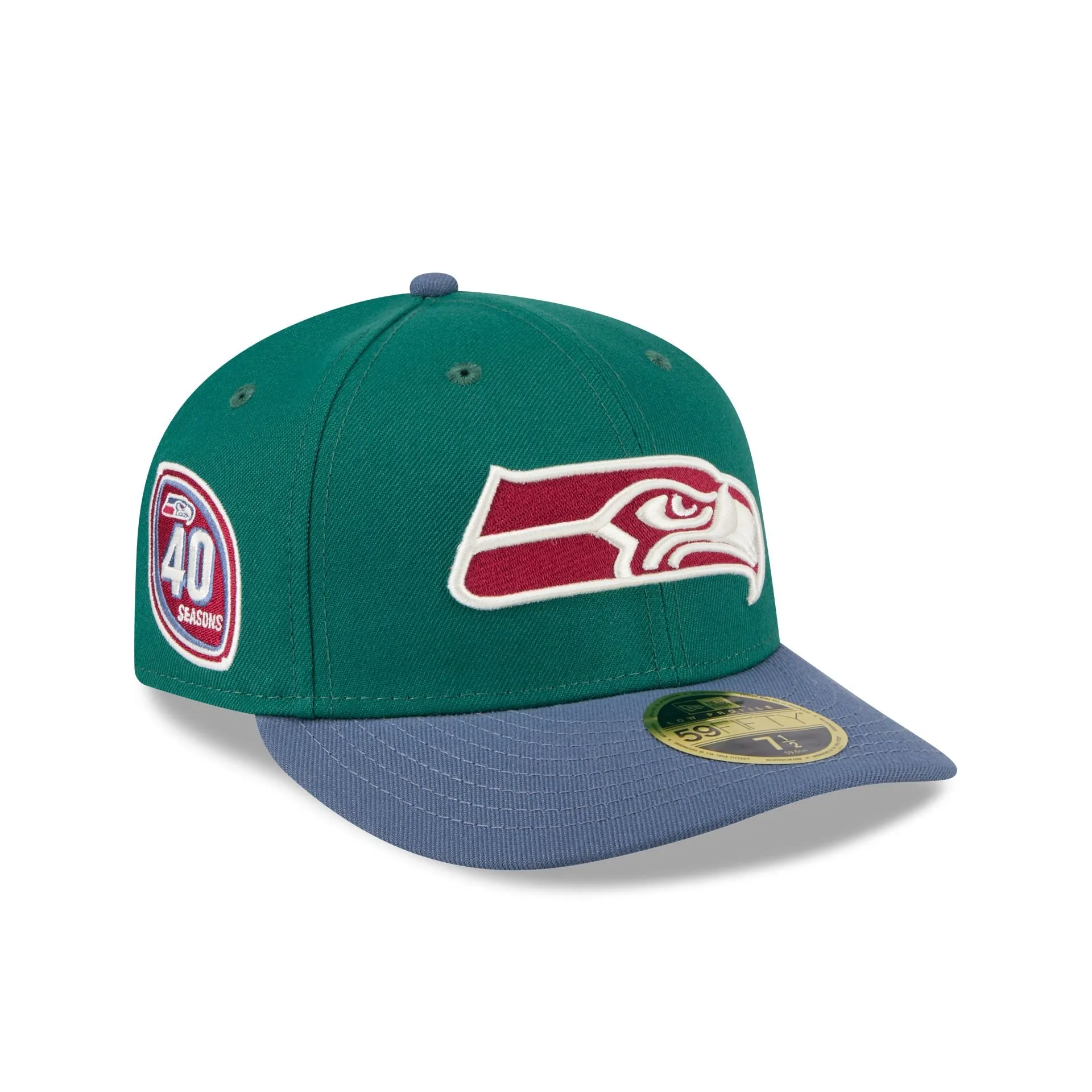 Seattle Seahawks Green Gemstone Low Profile 59FIFTY Fitted Hat sold by New Era
