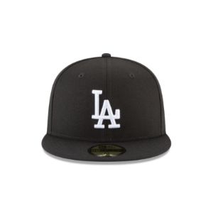 Los Angeles Dodgers Black and White Basic 59FIFTY Fitted Hat sold by New Era