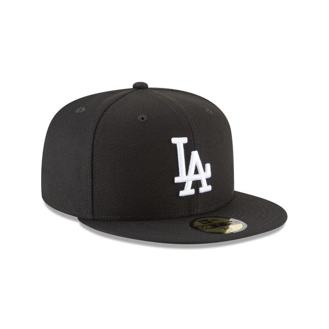 Los Angeles Dodgers Black and White Basic 59FIFTY Fitted Hat sold by New Era product image thumbnail 3