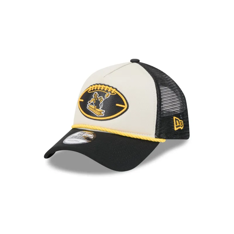 Pittsburgh Steelers 2024 Historic Sideline 9FORTY A-Frame Snapback Hat sold by New Era