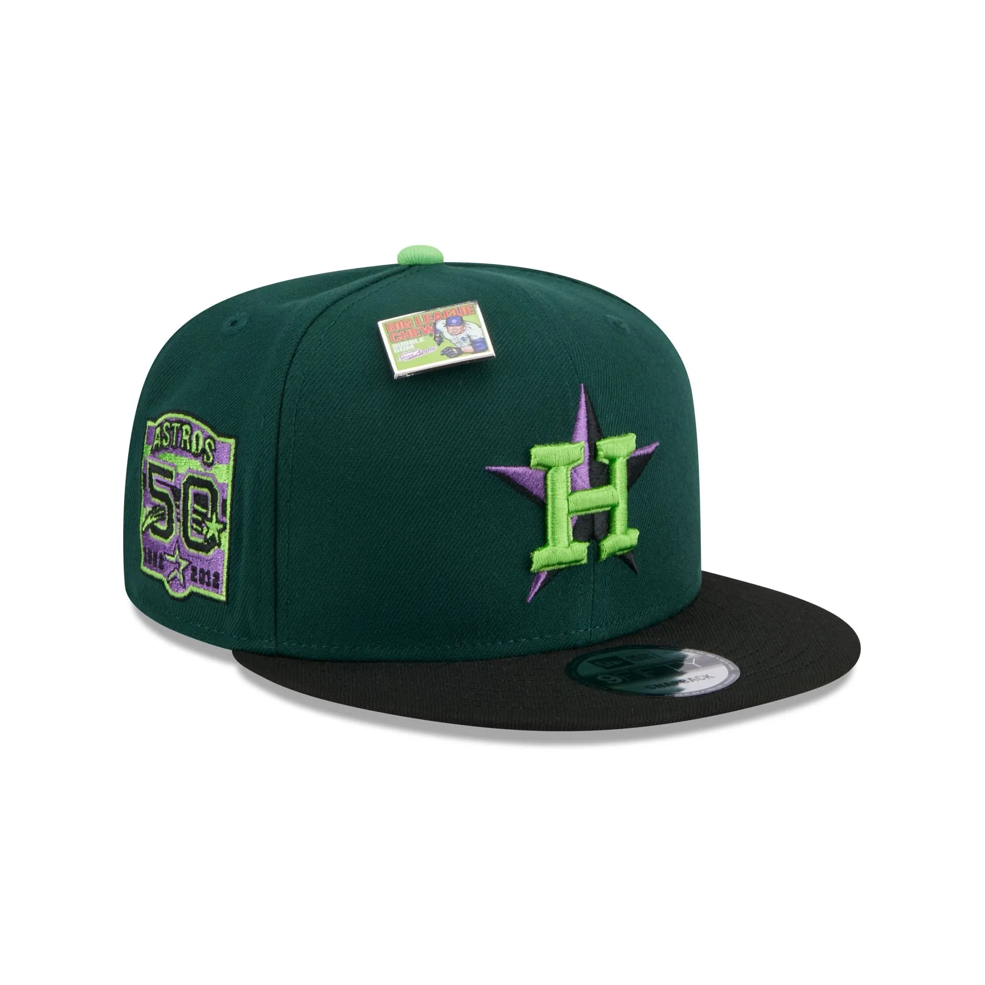 Big League Chew X Houston Astros Sour Apple 9FIFTY Snapback Hat sold by New Era