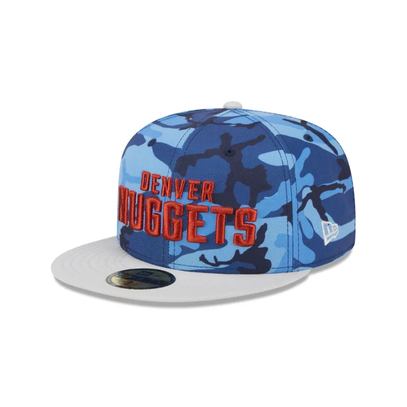 Denver Nuggets Blue Camo 59FIFTY Fitted Hat sold by New Era