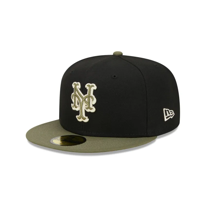 New York Mets Khaki Green 59FIFTY Fitted Hat sold by New Era