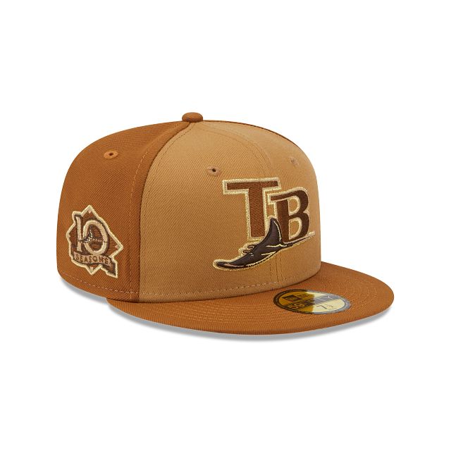 Tampa Bay Rays Tri-Tone Brown 59FIFTY Fitted Hat sold by New Era