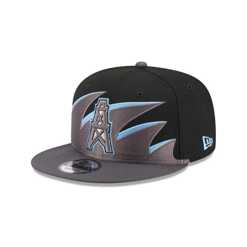 Oilers Tidal Wave 9FIFTY Snapback Hat made by New Era