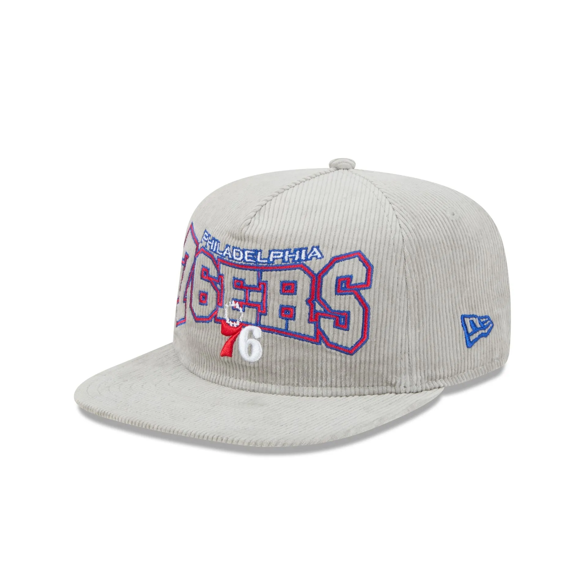 Philadelphia 76ers Gray Cord Golfer Hat sold by New Era